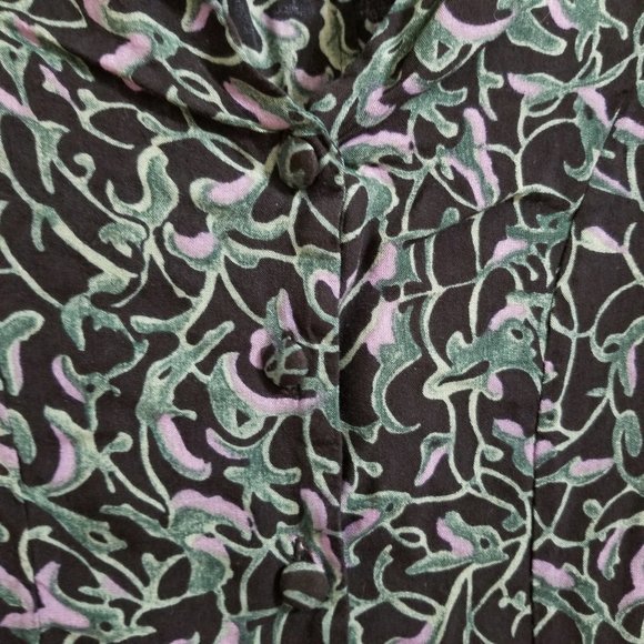 Passports Of Pier 1 Imports romper Small vine print playsuit jumpsuit VINTAGE - Picture 5 of 14